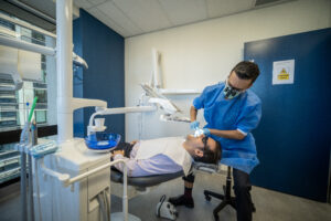 Busy Brisbane professional visiting centrally located dental clinic